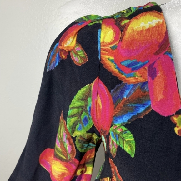 Farm Rio True Genuine Wrap Multicolor Cashew Mini Summer Vacation Dress xs - Picture 3 of 9